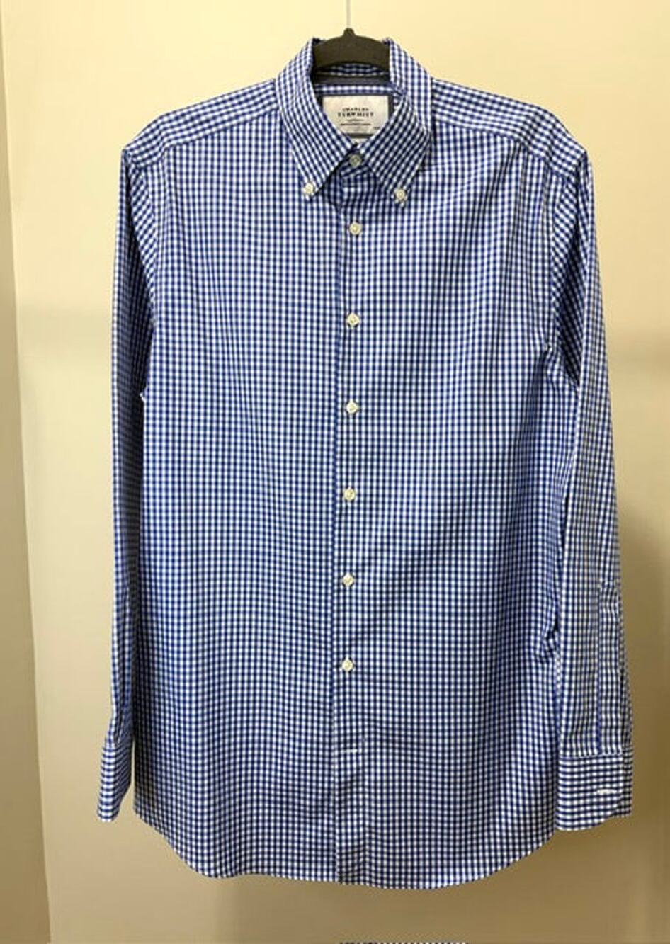 Charles Tyrwhitt Non‑Iron Slim Fit Check Shirt SzL(16/35)